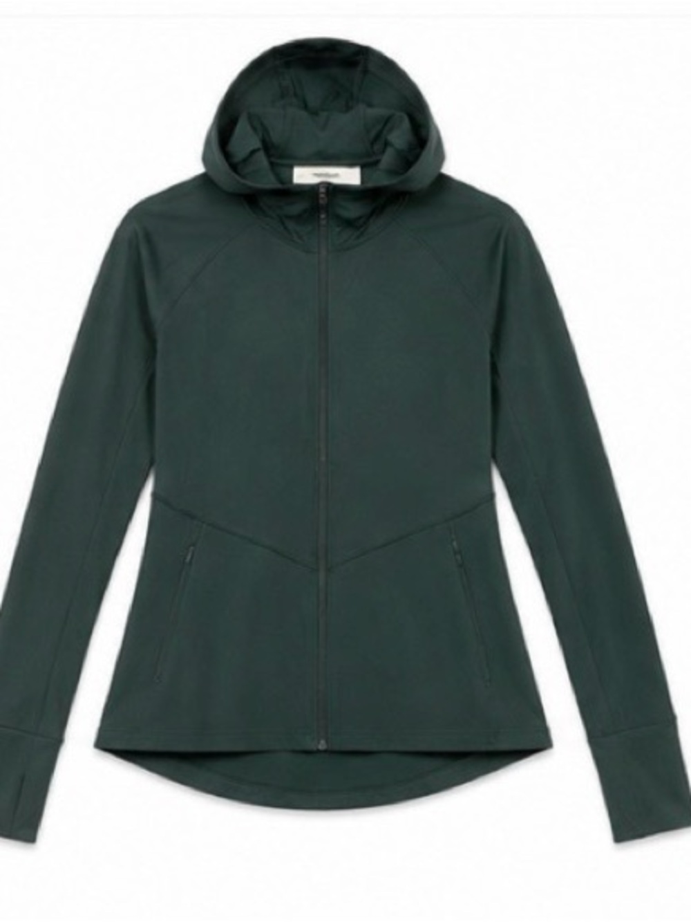 aerie Green Teal Hooded Full-Zip Thumbhole Jacket
